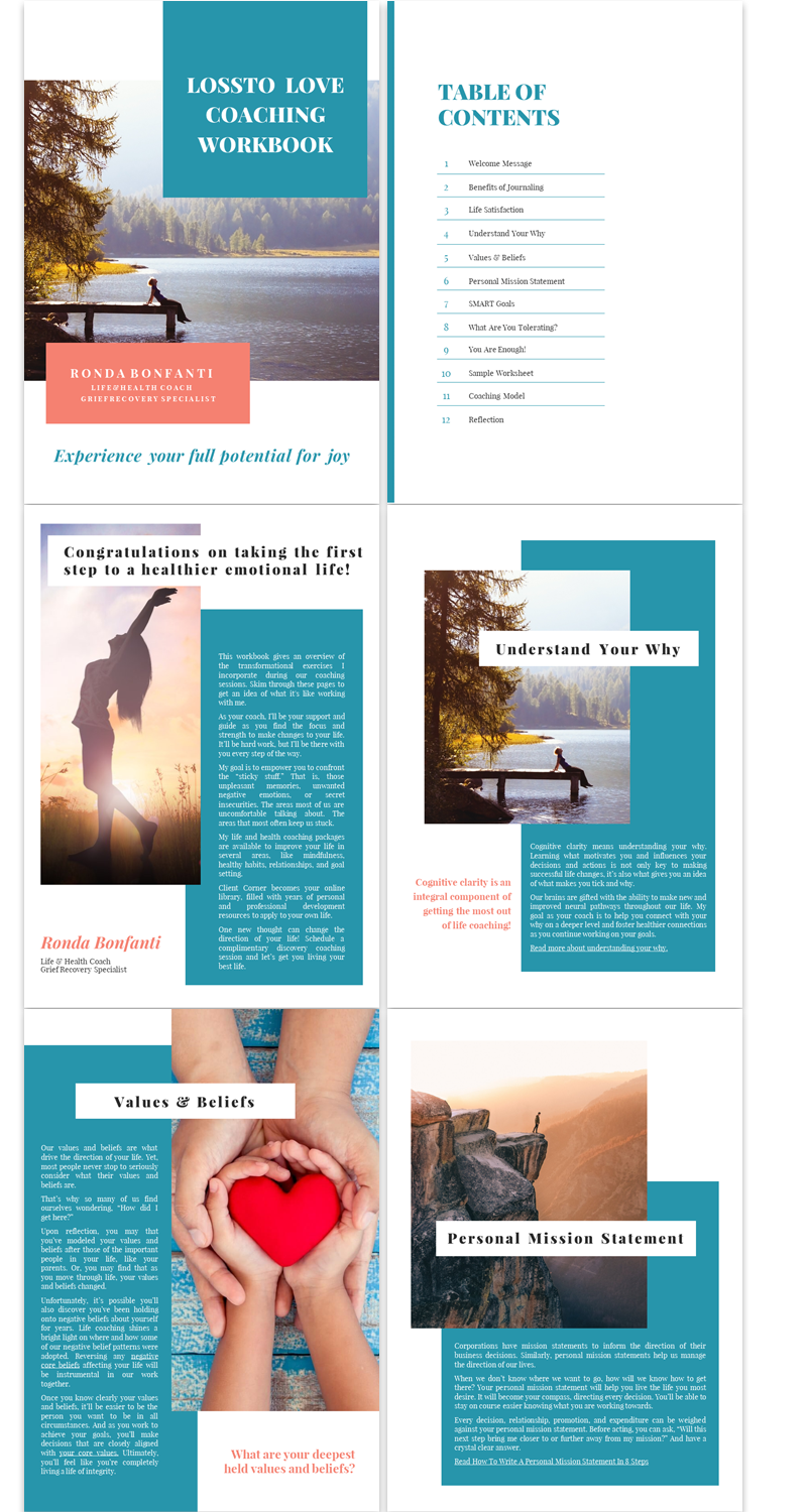 Diseño de PowerPoint por Imazing para Loss To Love Coaching, LLC | Diseño #22036651
