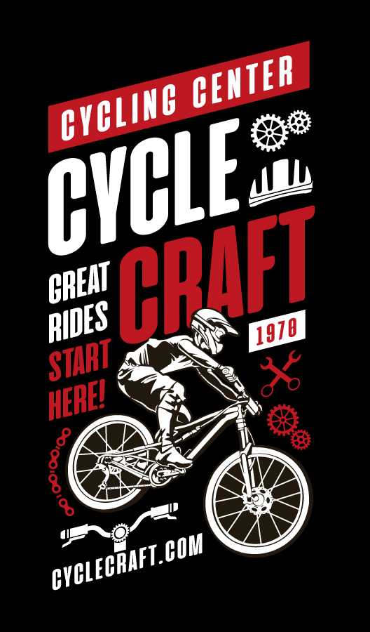 T-shirt Design by Alaya for KATZENDAG LLC DBA Cycle Craft | Design #22005164