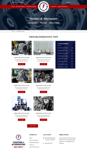 Starter & Alternator business needs a website | Diseño Web por Sbss