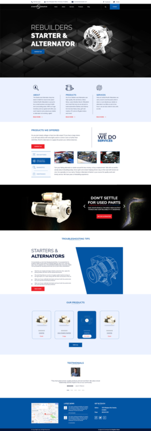 Starter & Alternator business needs a website | Diseño Web por Kingdom Vision