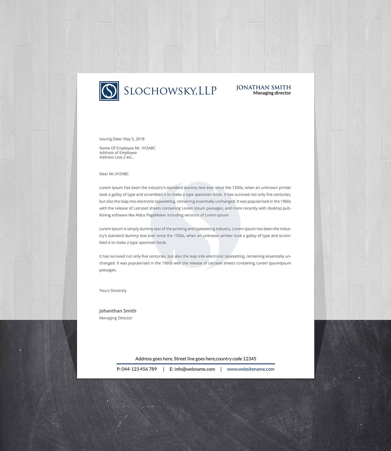 Letterhead Design by Creations Box 2015 for this project | Design #22020017