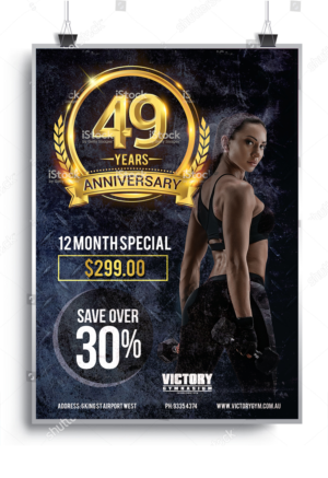 Melbourne Gym Celebrating 49 years of business | Grafik-Design von MDesigns ™