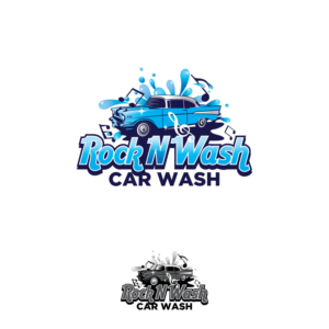 Rock N Wash Car Wash | Logo Design by Rii