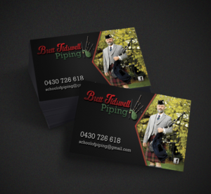 Business Card Design by Hardcore Design for Brett Tidswell Piping | Design #22019592