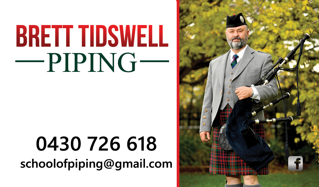 Business Card Design by Hardcore Design for Brett Tidswell Piping | Design #22020847