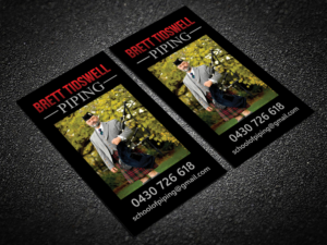 Professional bagpipe player  | Business Card Design by Hardcore Design
