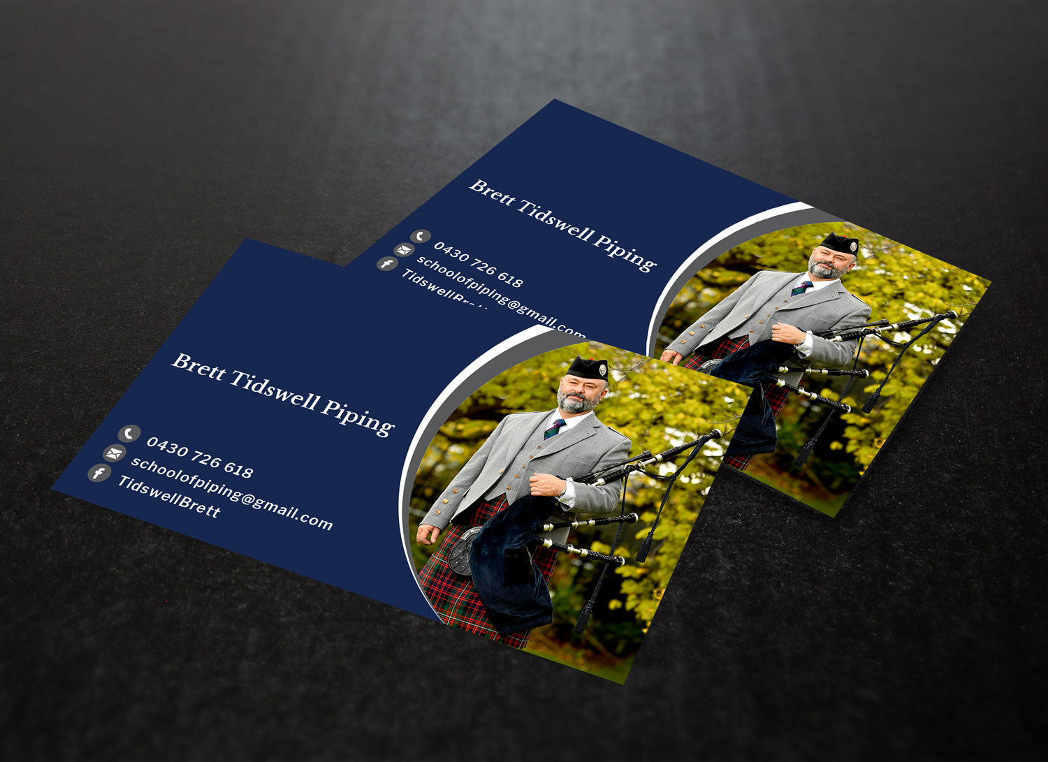Design de Carte de Visite par MIND pour Brett Tidswell Piping | Design #22019938