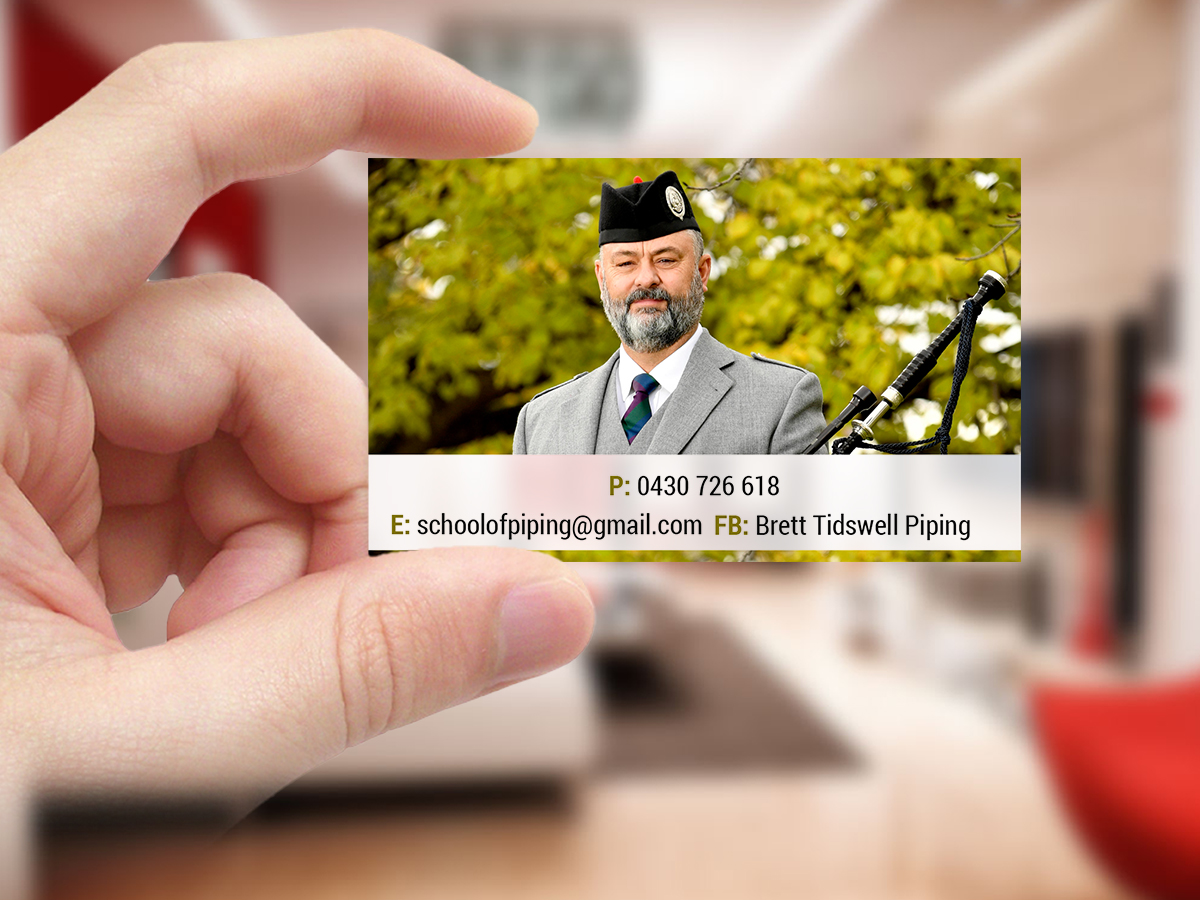Diseño de Tarjeta de Presentación por Creations Box 2015 para Brett Tidswell Piping | Diseño #22020243