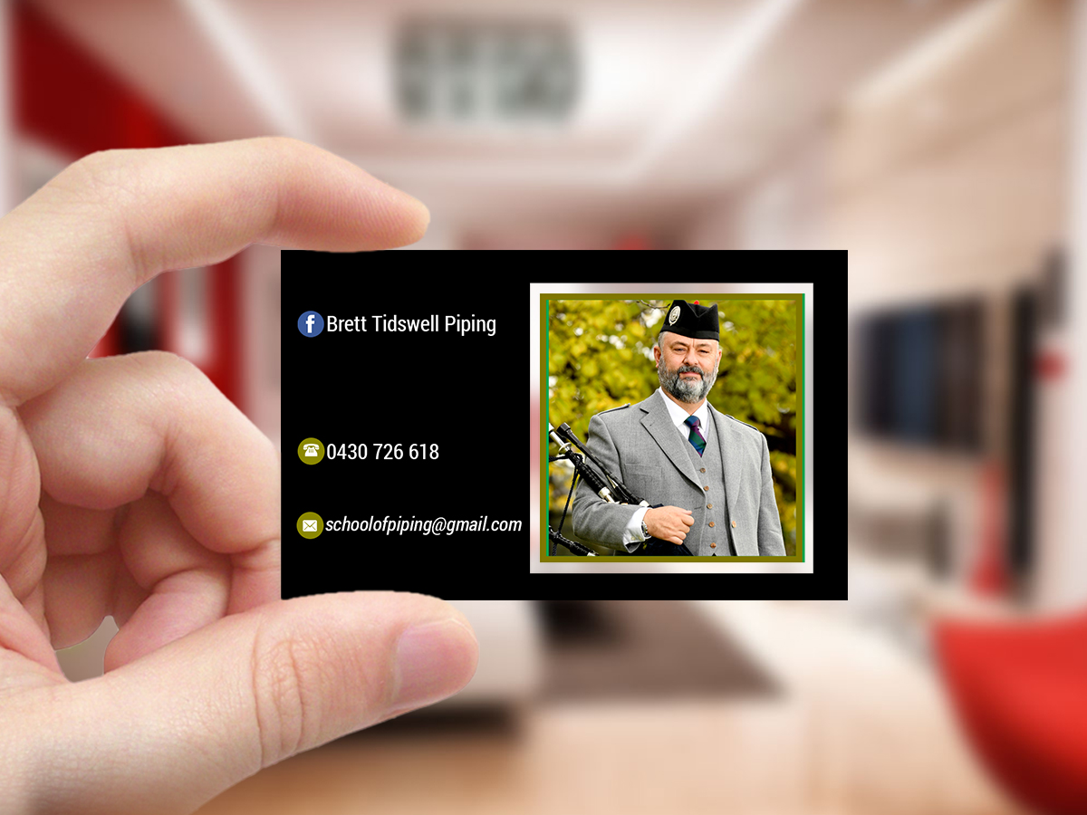 Diseño de Tarjeta de Presentación por Creations Box 2015 para Brett Tidswell Piping | Diseño #22020812