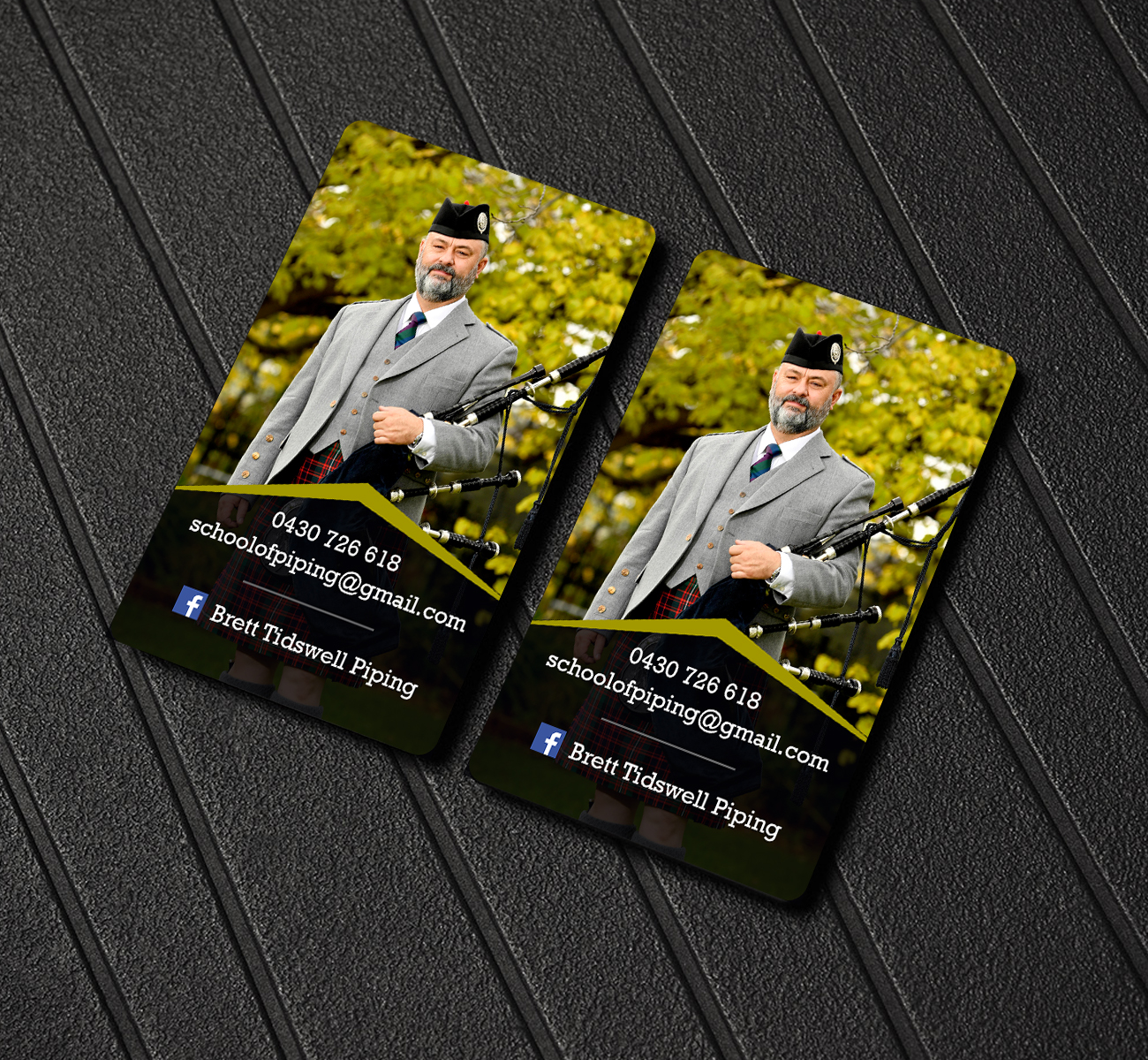Business Card Design by Creations Box 2015 for Brett Tidswell Piping | Design #22021007
