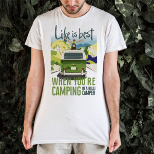 camping lover and bulli driver | Diseño de Camiseta por Eightone 3