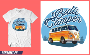camping lover and bulli driver | Design de T-shirt par PenArmy