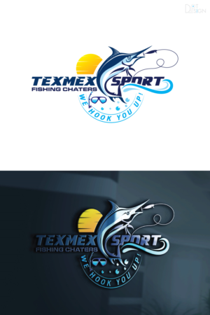 Texmex Sport Fishing Chaters - We Hook You Up! | Logo Design by Dot Design 3