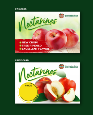 Nectarine Point of Sale Cards for Grocery Retail Markets | Flyer Design by Pinky 