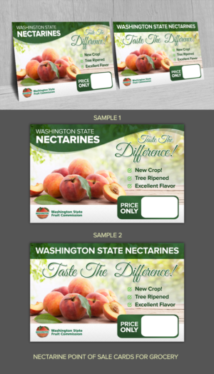 Nectarine Point of Sale Cards for Grocery Retail Markets | Flyer Design by ARTOGRAPHY