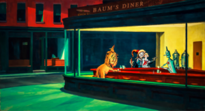 Add Wizard of Oz characters to Hooper's Nighthawks | Art Design by Wally_F