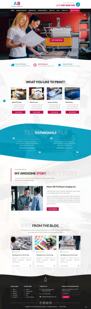 Web Design by pb for AB Printing & Imaging Inc. | Design: #22025424