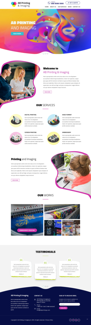 Web Design by pb for AB Printing & Imaging Inc. | Design: #22025427