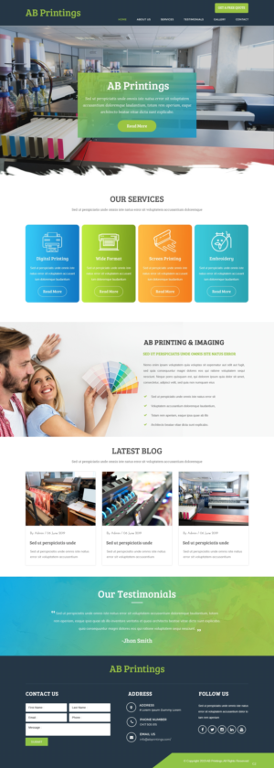Web Design by pb for AB Printing & Imaging Inc. | Design: #22025429