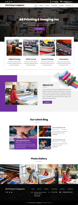 Web Design by pb for AB Printing & Imaging Inc. | Design: #22025432