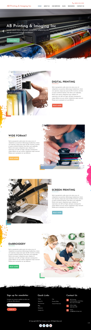 Web Design by pb for AB Printing & Imaging Inc. | Design: #22025433