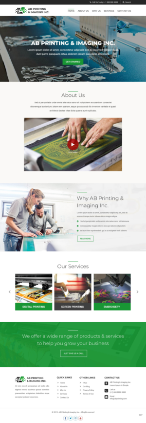 Web Design by pb for AB Printing & Imaging Inc. | Design: #22025434