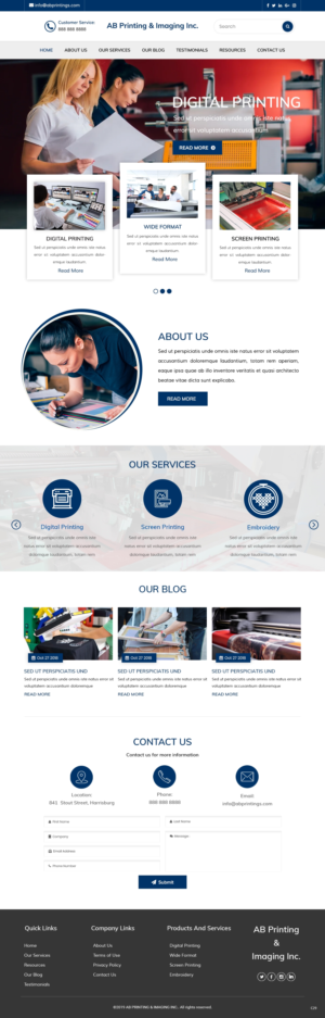 Web Design by pb for AB Printing & Imaging Inc. | Design: #22025436