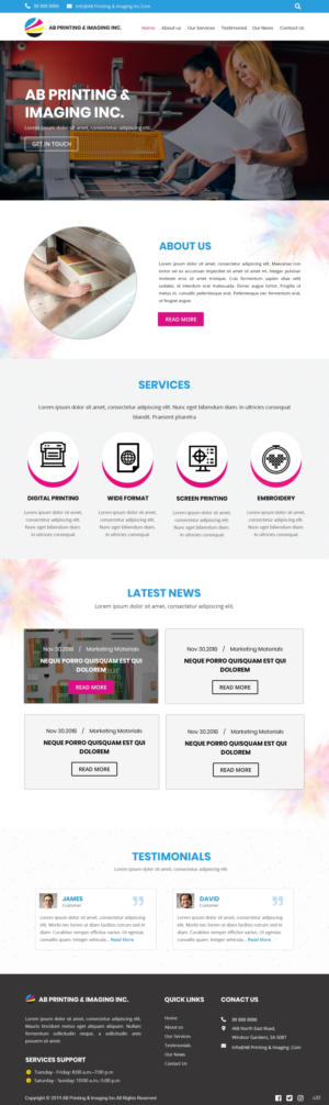 Web Design by pb for AB Printing & Imaging Inc. | Design: #22025437