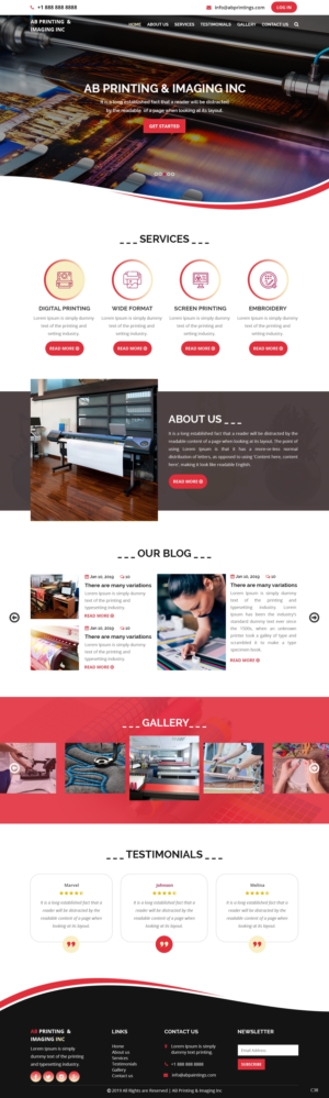 Web Design by pb for AB Printing & Imaging Inc. | Design: #22025438