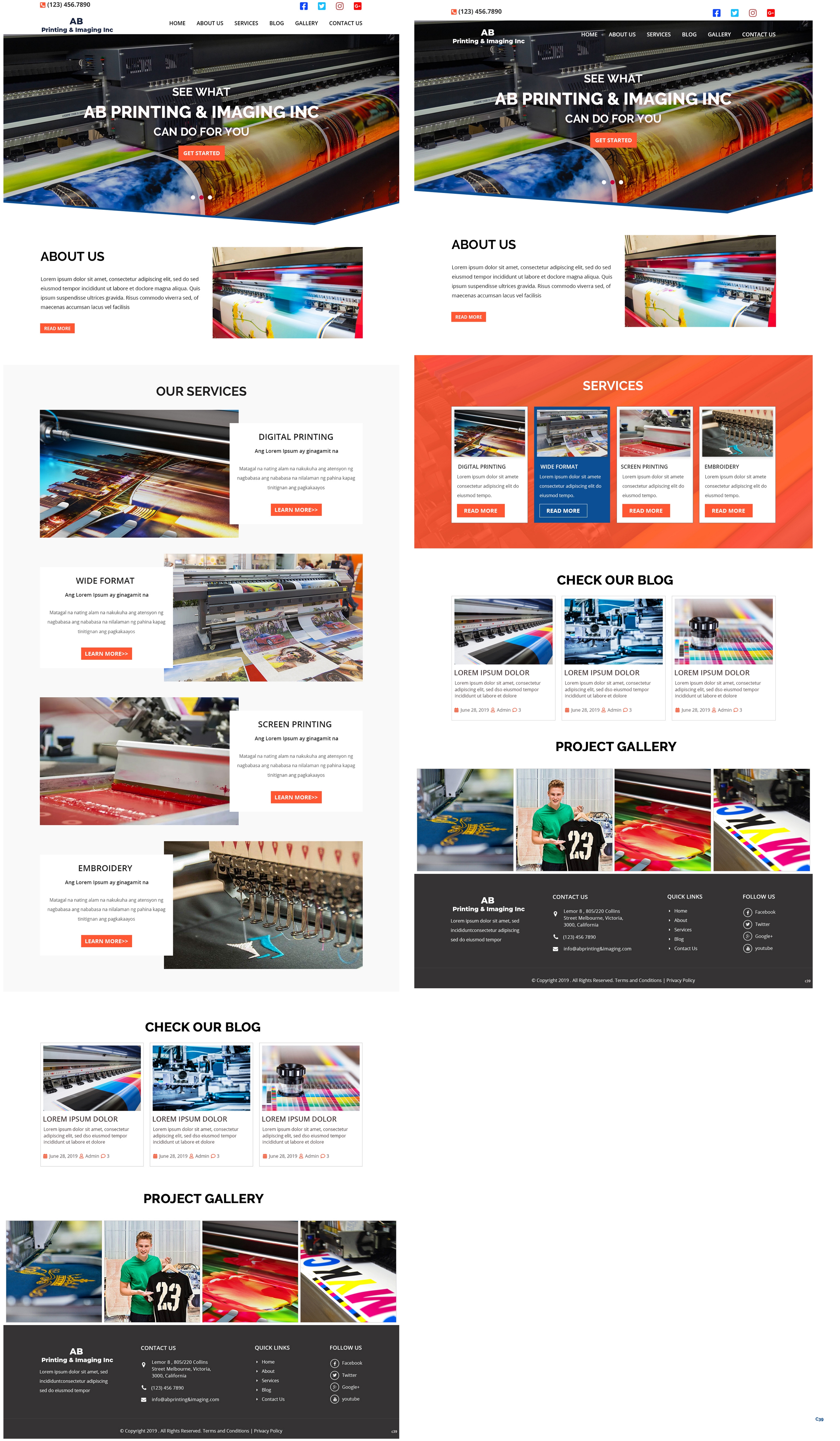 Web Design by pb for AB Printing & Imaging Inc. | Design #22025439