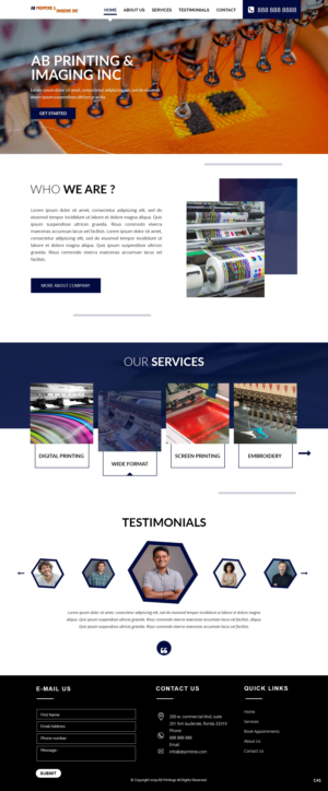 Web Design by pb for AB Printing & Imaging Inc. | Design: #22025440
