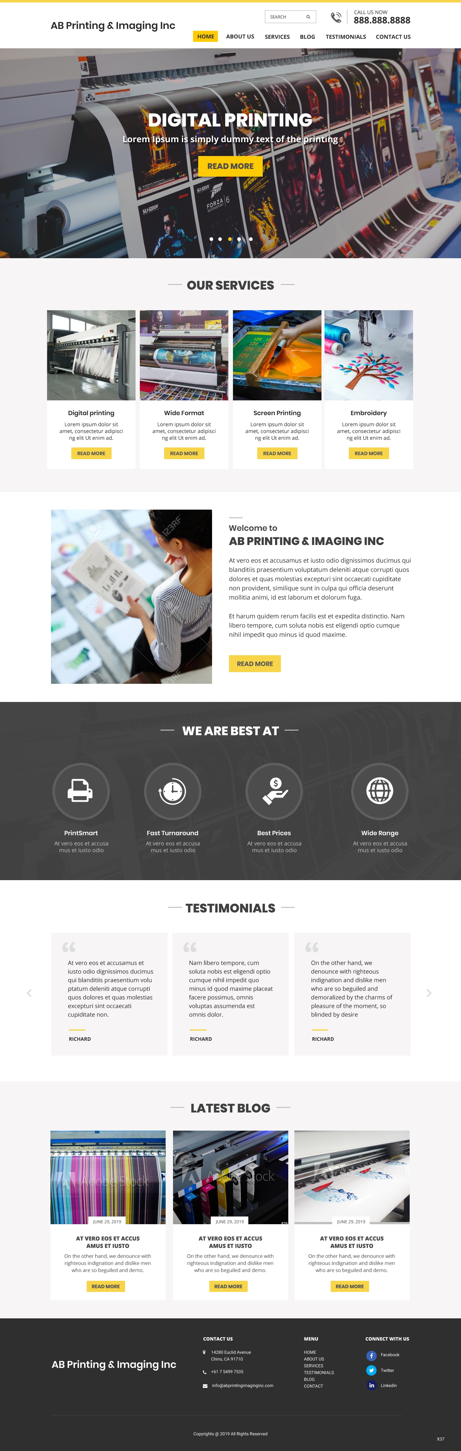 Web Design by pb for AB Printing & Imaging Inc. | Design #22025443