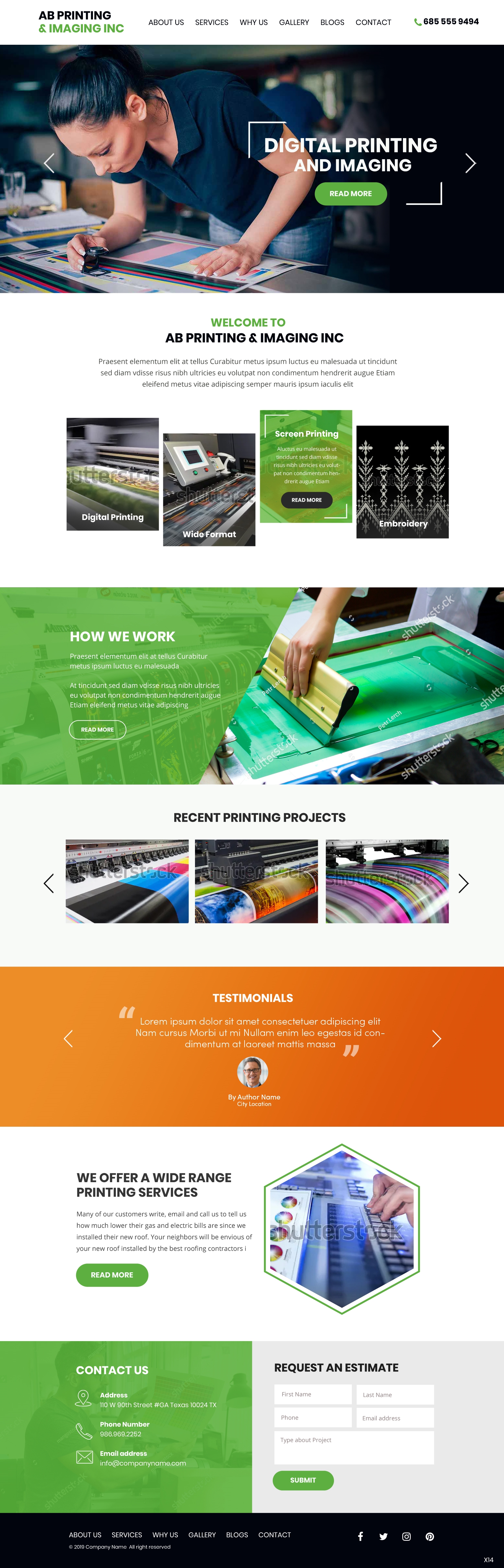 Web Design by pb for AB Printing & Imaging Inc. | Design #22025444
