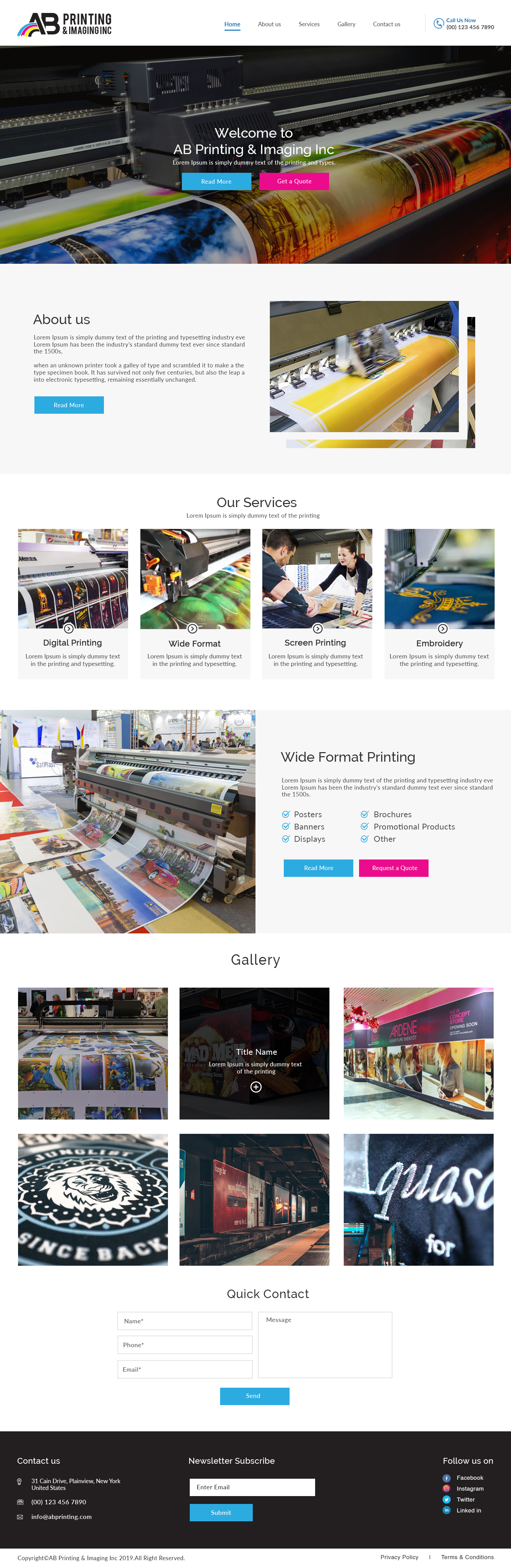 Web Design by bdesigner9 for AB Printing & Imaging Inc. | Design #22023886