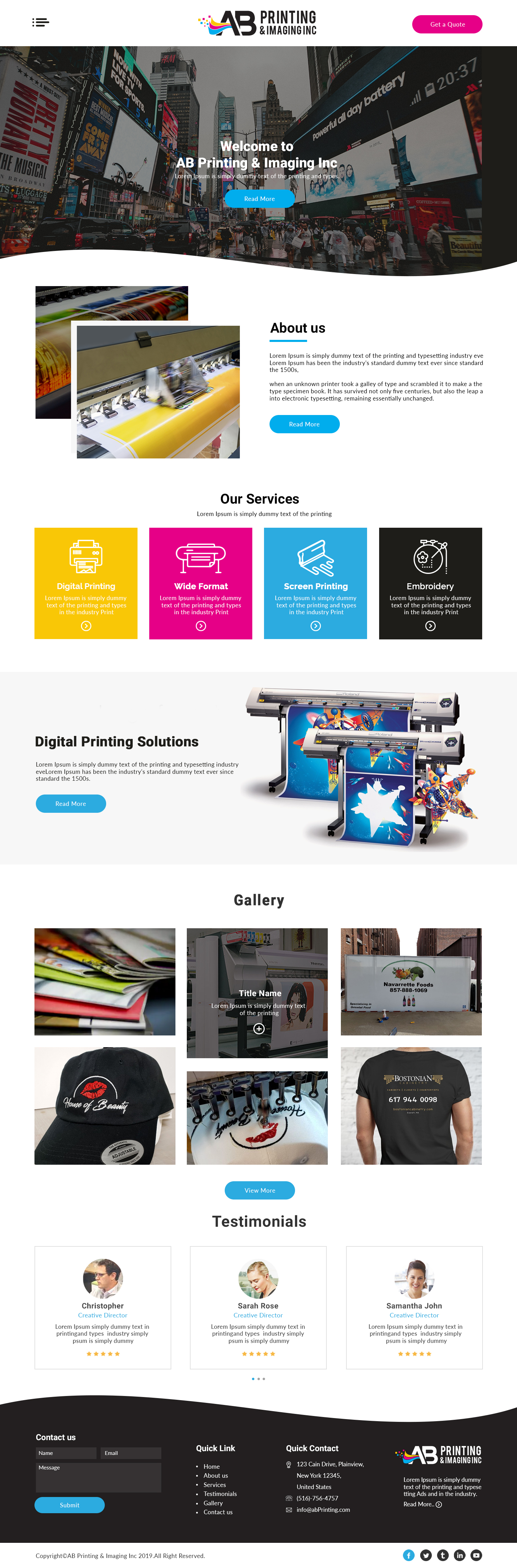 Web Design by bdesigner9 for AB Printing & Imaging Inc. | Design #22023887