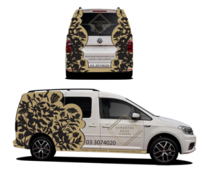 Modern Florist wrap for a delivery van | Car Wrap Design by Kira Graphics