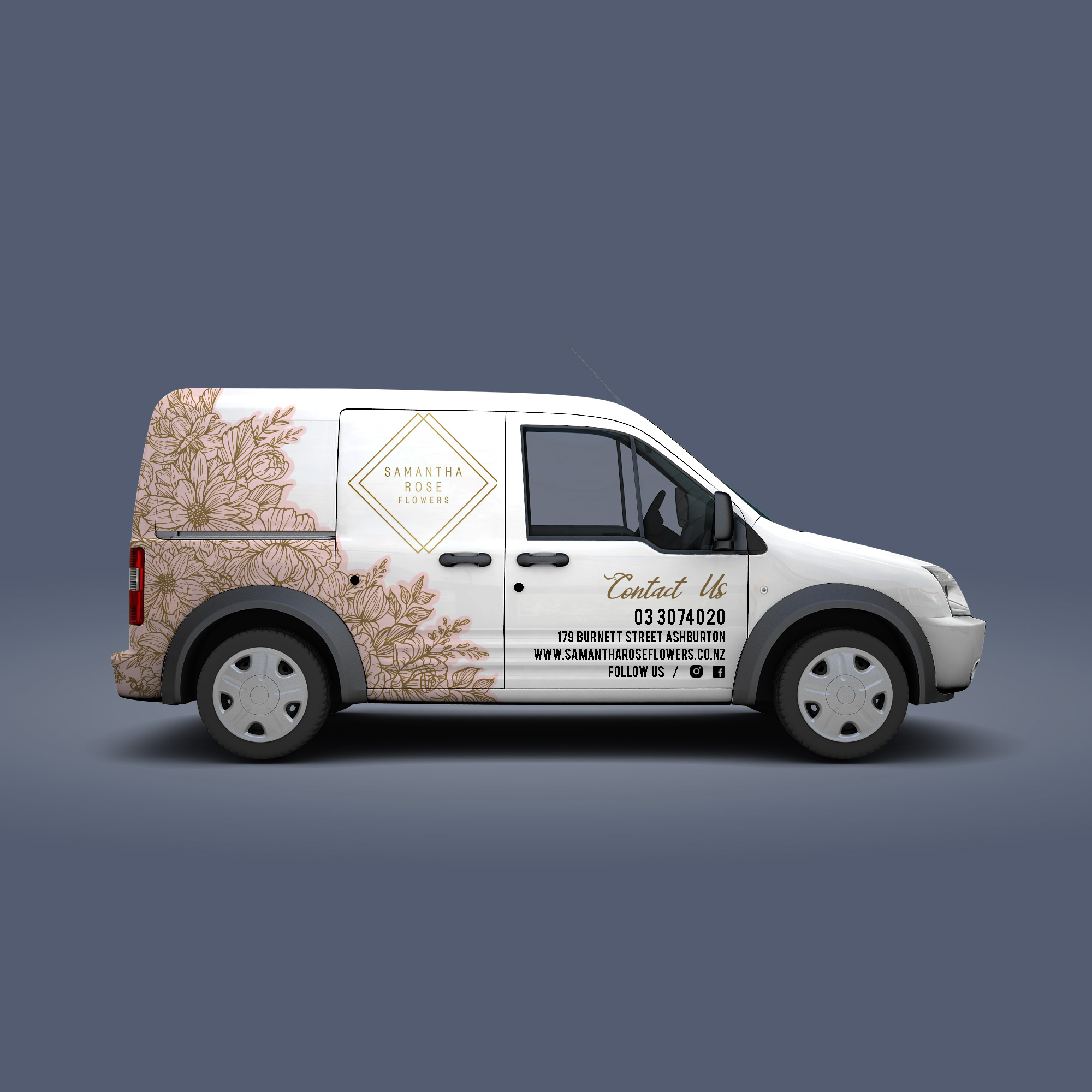 Car Wrap Design by el_shekoo7 for SAMANTHA ROSE FLOWERS | Design #22030468