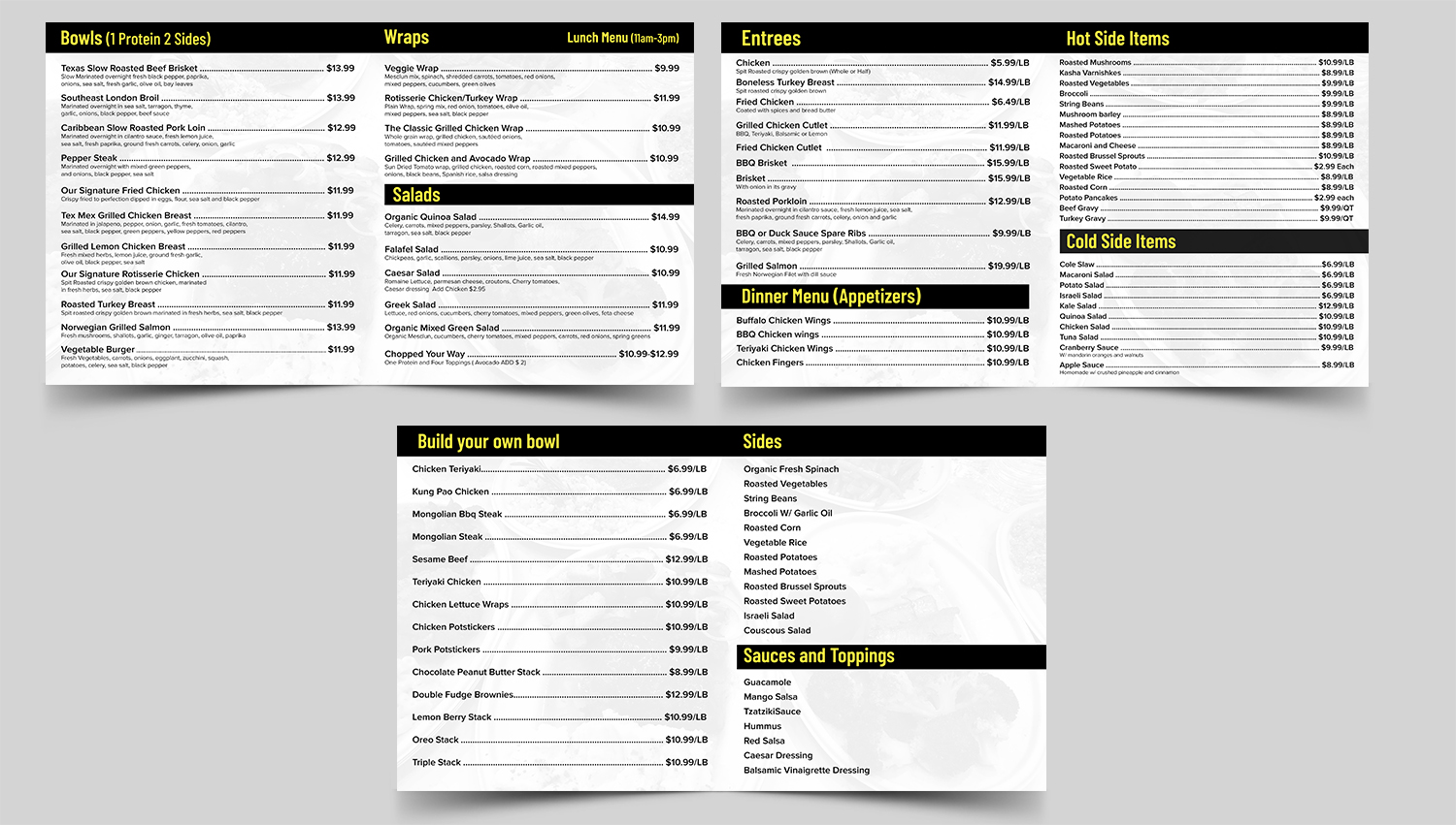 Menu Design by SAI DESIGNS for this project | Design #22116257