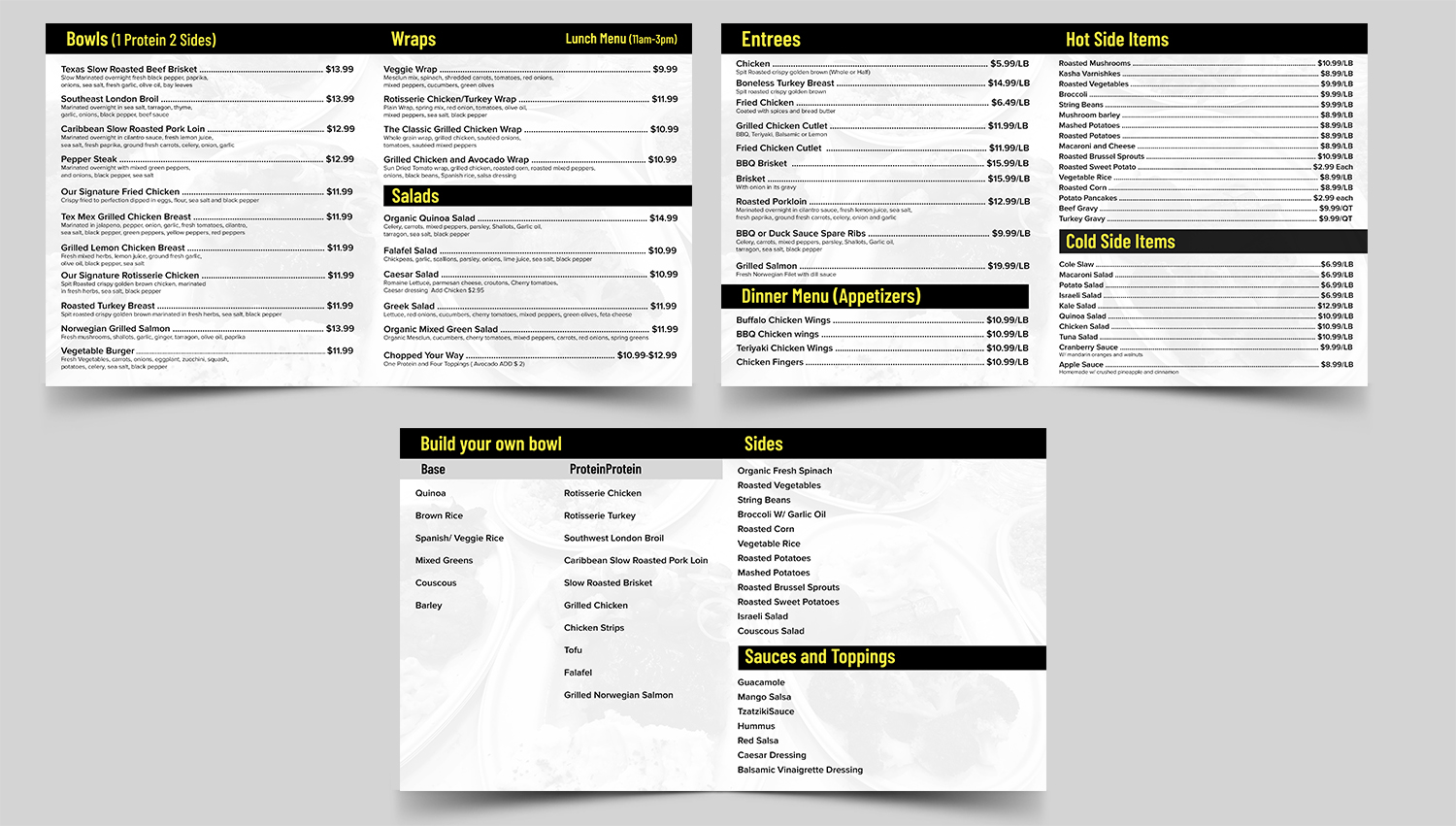 Menu Design by SAI DESIGNS for this project | Design #22164198