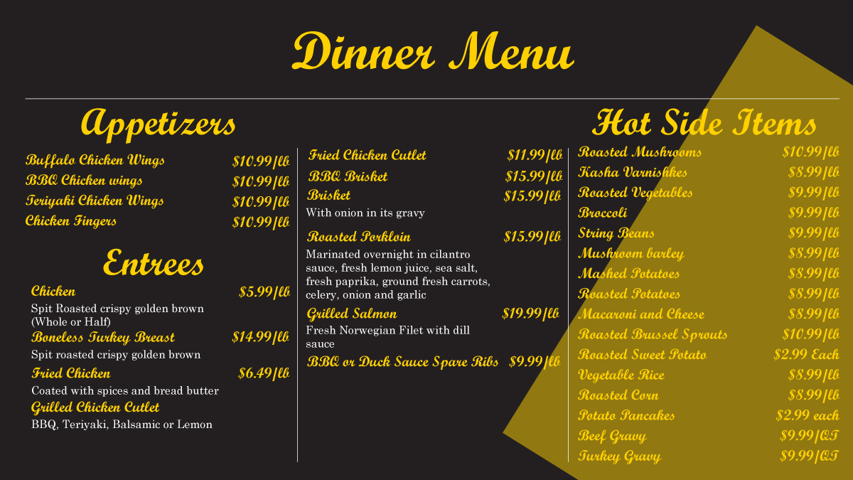 Menu Design by xKay for this project | Design #22138571