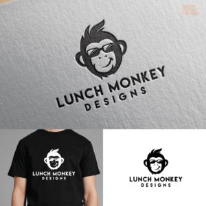 “Lunch Monkey Designs” or “LunchMonkeyDesigns.com” | Diseño de Logo por step forward 2