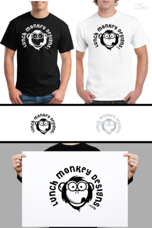 “Lunch Monkey Designs” or “LunchMonkeyDesigns.com” | Logo Design by Dot Design 3