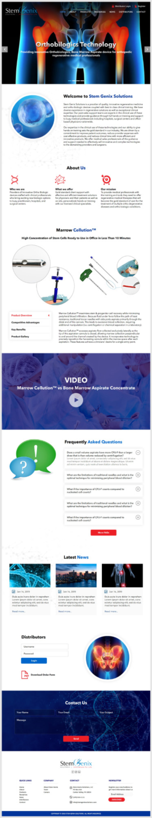 Wordpress Design by -Marc- for Stem Genix Solutuons, LLC. | Design: #22093136
