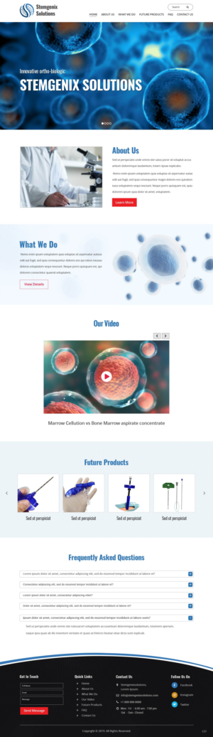 Wordpress Design by pb for Stem Genix Solutuons, LLC. | Design: #22031871