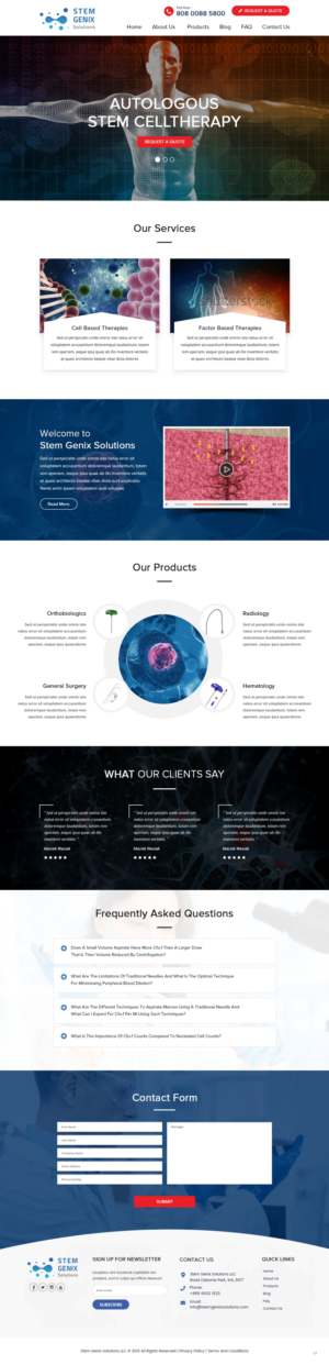Wordpress Design by pb for Stem Genix Solutuons, LLC. | Design: #22031874