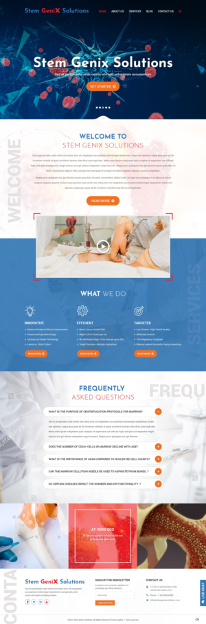 Wordpress Design by pb for Stem Genix Solutuons, LLC. | Design: #22031875