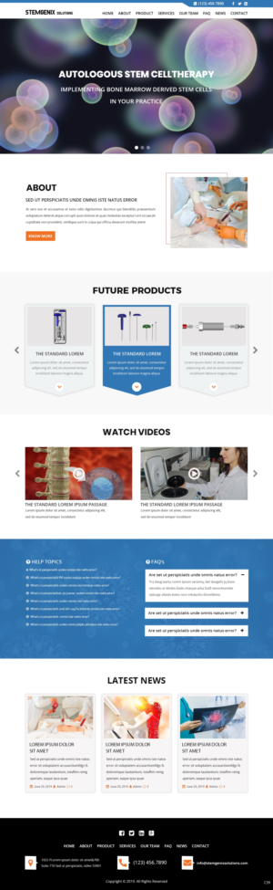 Wordpress Design by pb for Stem Genix Solutuons, LLC. | Design: #22031877