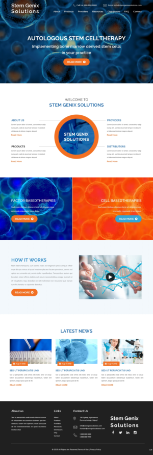 Wordpress Design by pb for Stem Genix Solutuons, LLC. | Design: #22031879