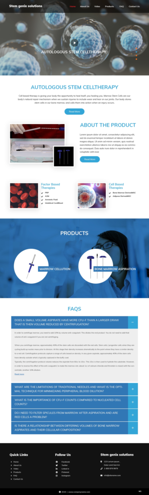 Wordpress Design by pb for Stem Genix Solutuons, LLC. | Design: #22031881