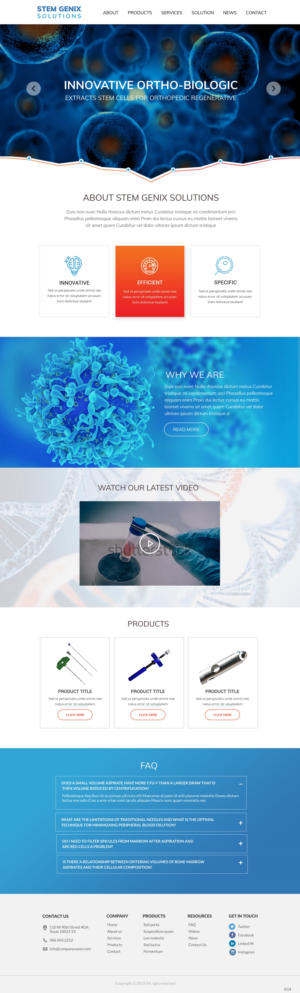 Wordpress Design by pb for Stem Genix Solutuons, LLC. | Design: #22031883